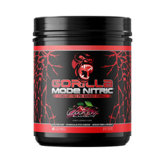 Gorilla Mind Gorilla Mode Nitric frente del envase mostrando etiqueta y peso, ayuda a identificar producto