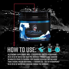Polvo Hydroprime en primer plano mostrando textura fina y mezcla sin grumos