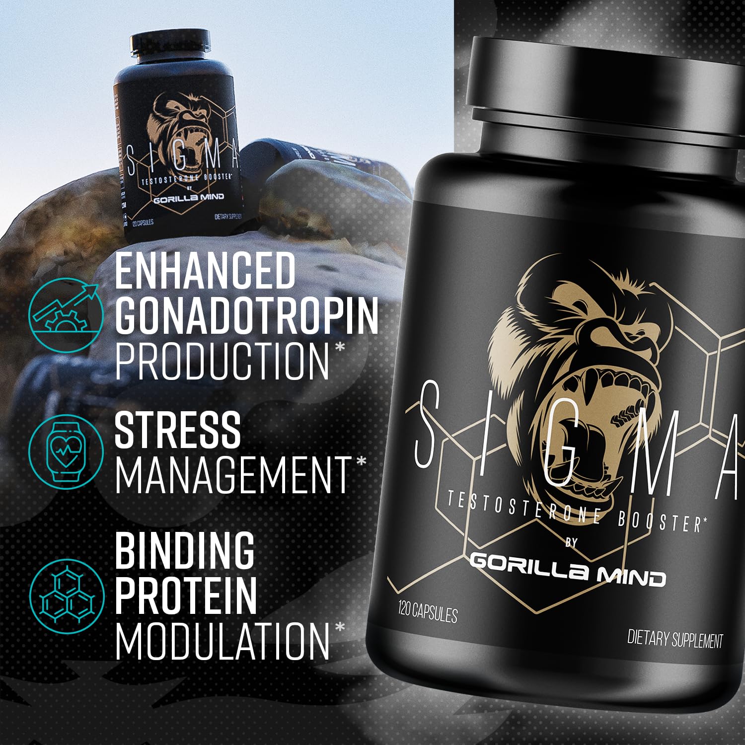 Gorilla Mind Sigma usado en gimnasio para apoyar energía y recuperación