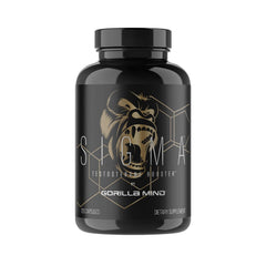 Gorilla Mind botella frontal mostrando etiqueta y beneficio de transparencia