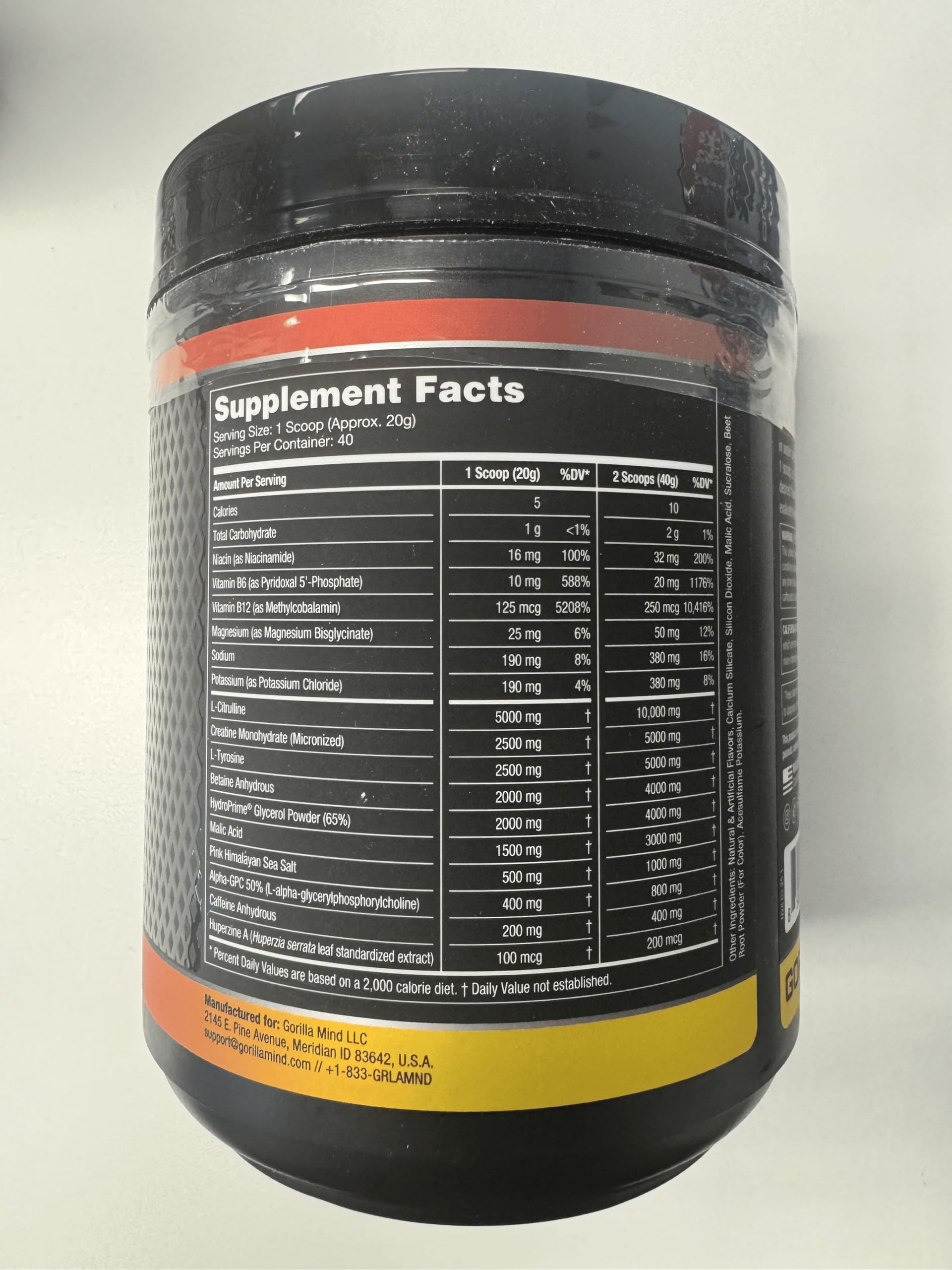 Gorilla Mind producto en ambiente de gimnasio que inspira fuerza y foco