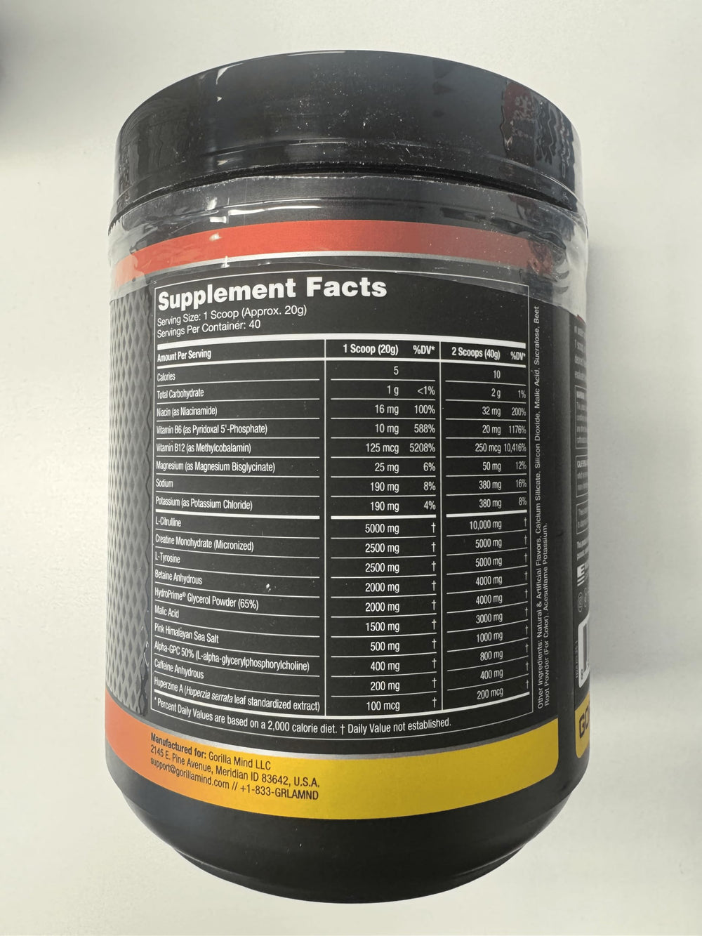 Gorilla Mind producto en ambiente de gimnasio que inspira fuerza y foco