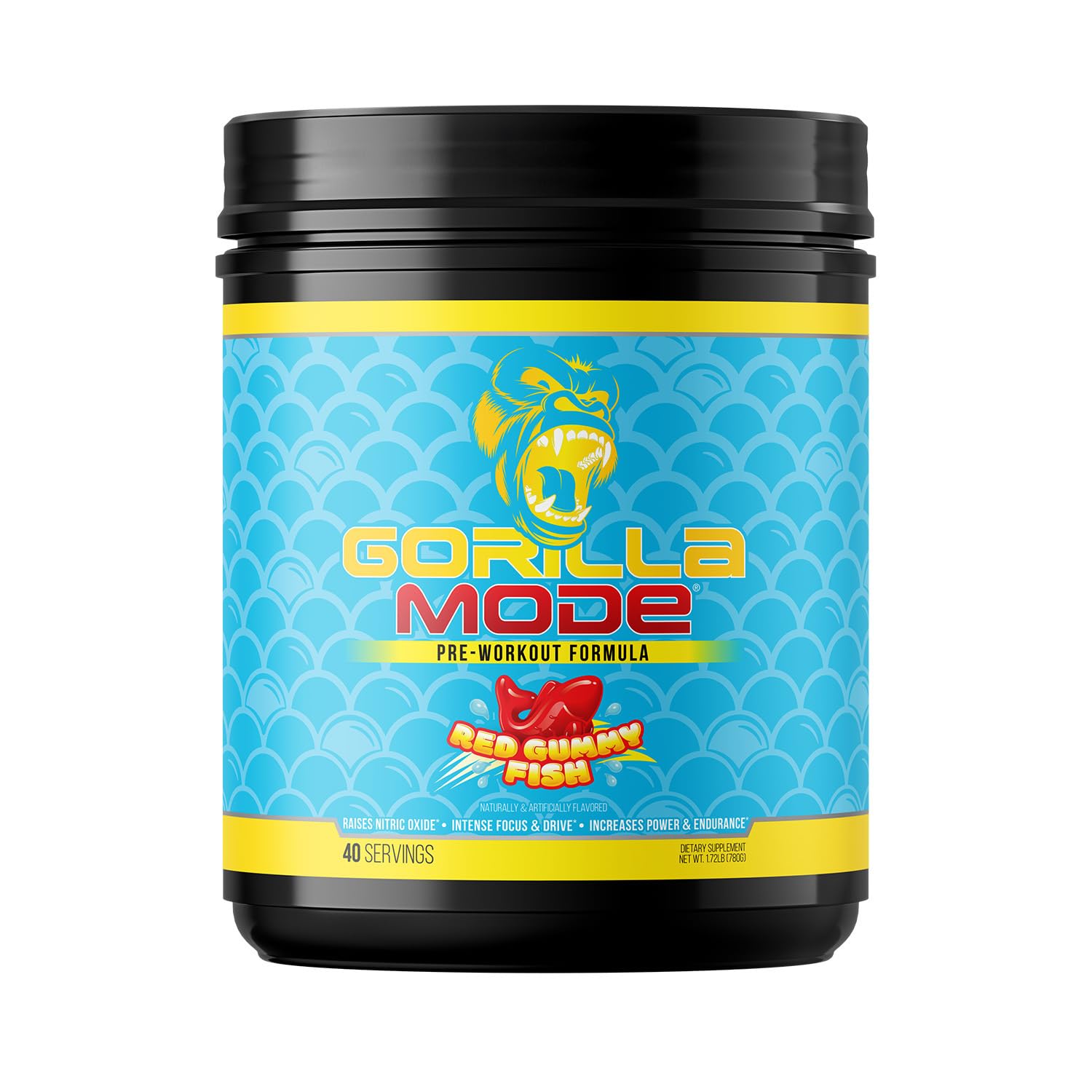 Gorilla Mind envase frontal de Gorilla Mode mostrando etiqueta y formato 800g, ideal para rendimiento
