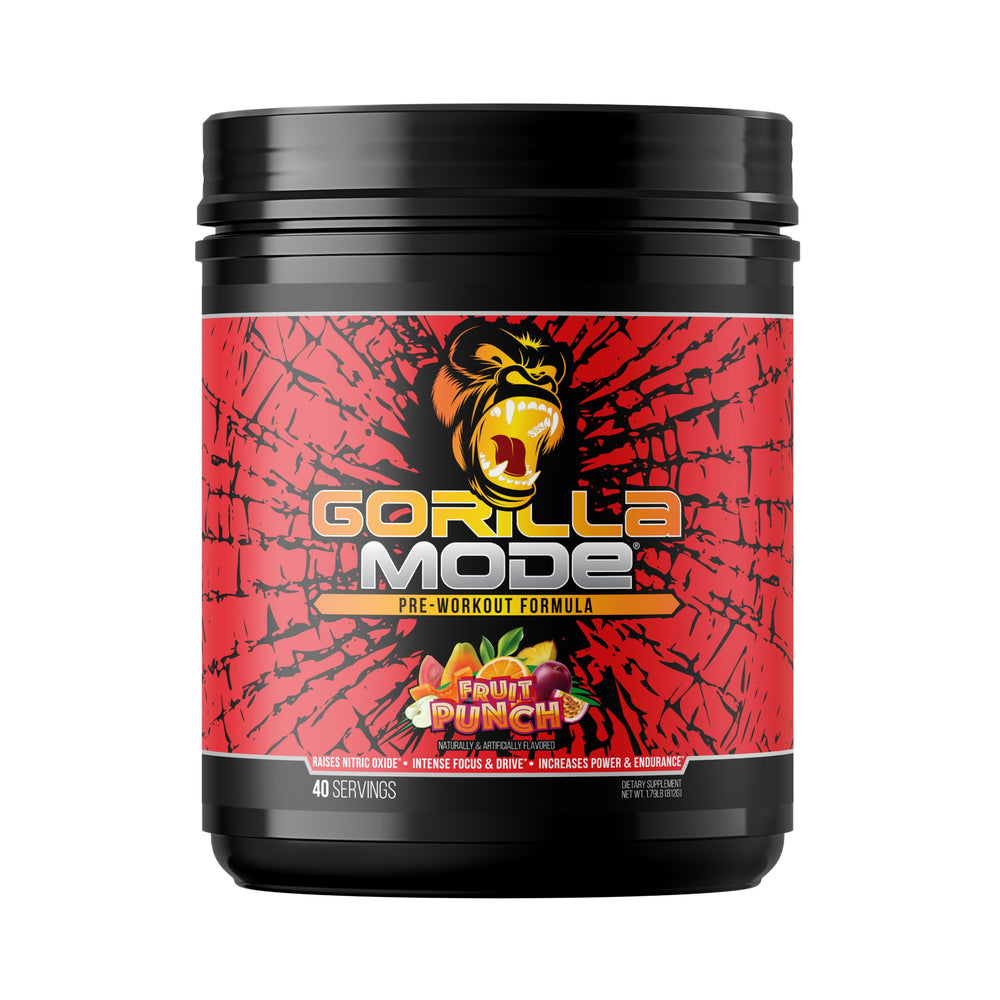 Gorilla Mind Gorilla Mode frontal del envase mostrando etiqueta y beneficio de potencia