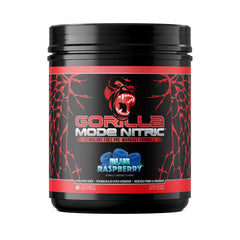 Gorilla Mode Nitric frente del envase mostrando el diseño y beneficio visual de pumps