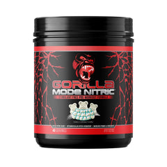 Gorilla Mind frasco Gorilla Mode Nitric vista frontal y etiqueta clara