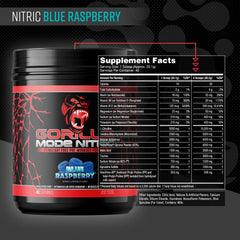 Gorilla Mode Nitric polvo textura en primer plano que facilita mezcla instantánea