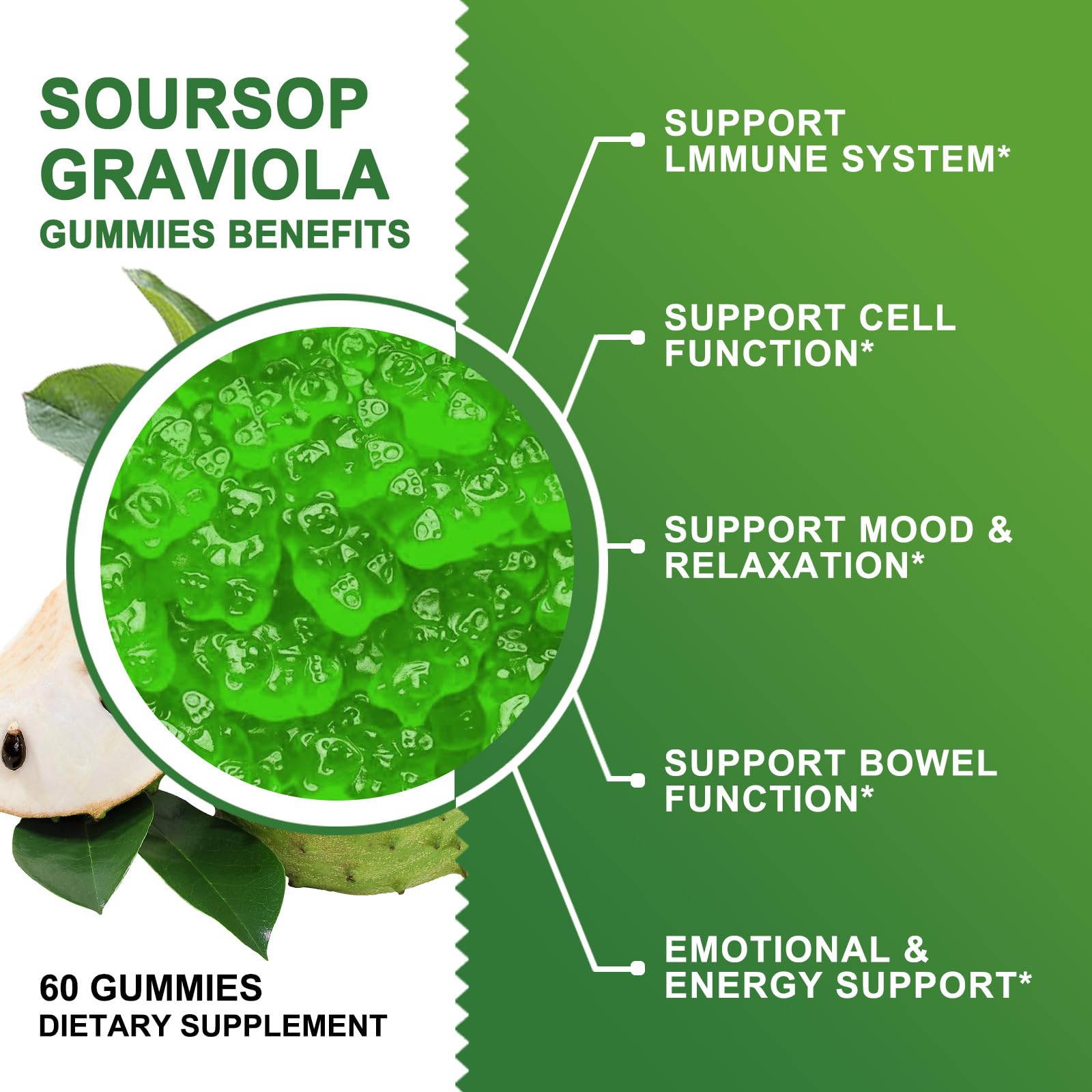 Ingredientes GORNVB: sea moss, vitamina C y zinc presentados como mezcla nutritiva