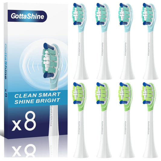 GottaShine frente del envase mostrando pack de ocho cabezales para ahorro