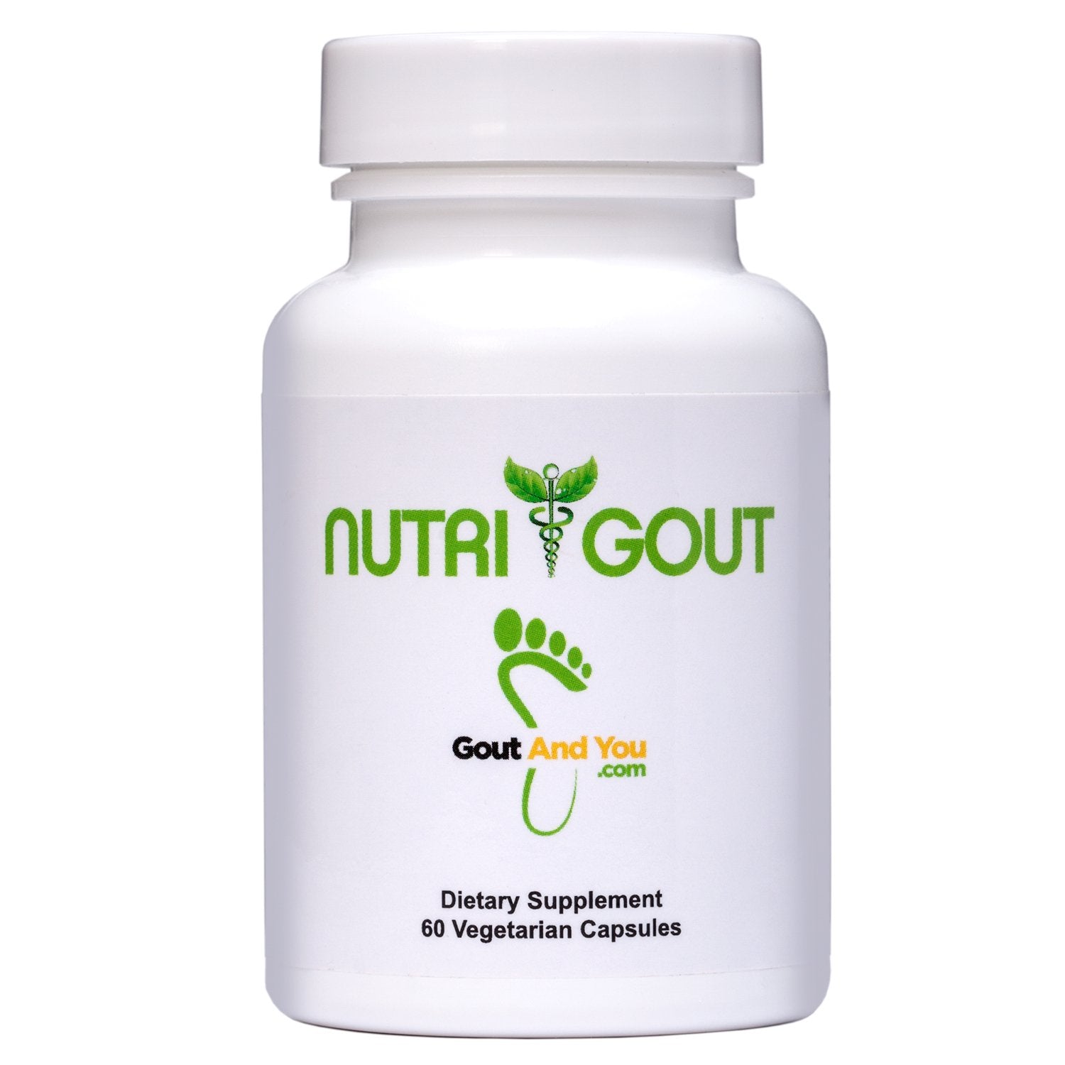 Gout and You frasco de 60 cápsulas mostrando envase y dosis