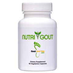 Gout and You frasco de 60 cápsulas mostrando envase y dosis