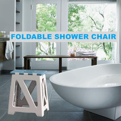 GOYUWEN silla plegada compacta facilitando almacenamiento en baño