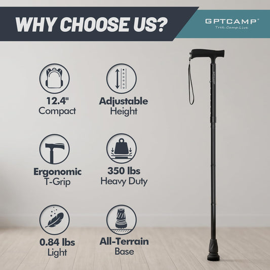 GPTCAMP empuñadura en T ergonómica que reduce la fatiga de la mano