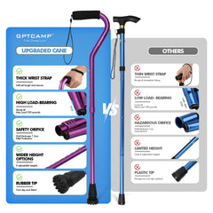 GPTCAMP bastón plegado compacto ideal para transportar en mochila