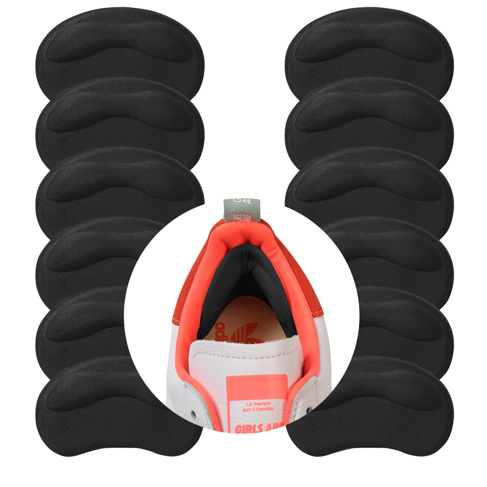 GQTJP paquete frontal de 6 pares que ajusta zapatos sueltos