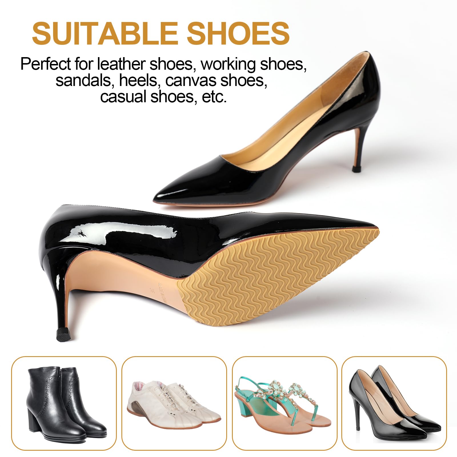 GQTJP comparación de tamaño del protector para distintos zapatos