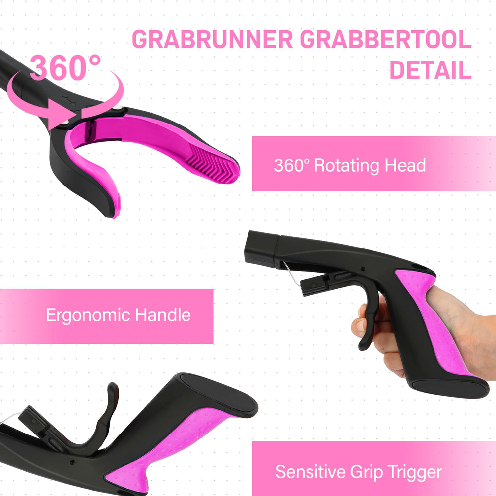 GrabRunner primer plano de la mandíbula fuerte mostrando agarre seguro