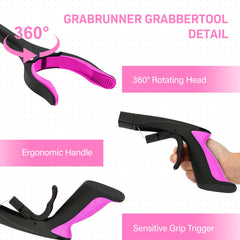 GrabRunner primer plano de la mandíbula fuerte mostrando agarre seguro