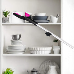 GrabRunner plegado guardado en armario, portátil y fácil transporte