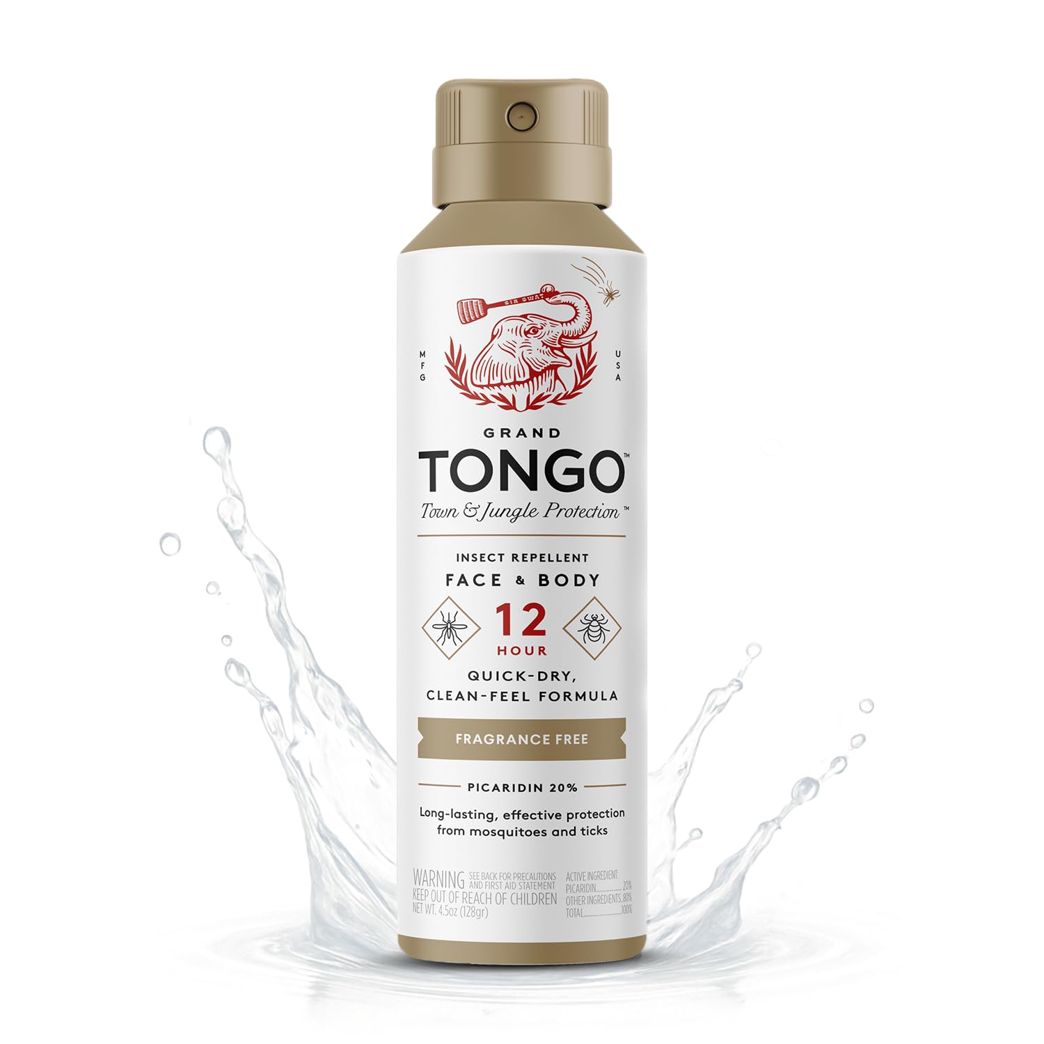 Grand Tongo frente del envase mostrando diseño y beneficio de 12 horas