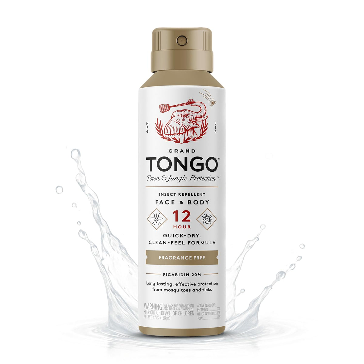 Grand Tongo frente del envase mostrando diseño y beneficio de 12 horas