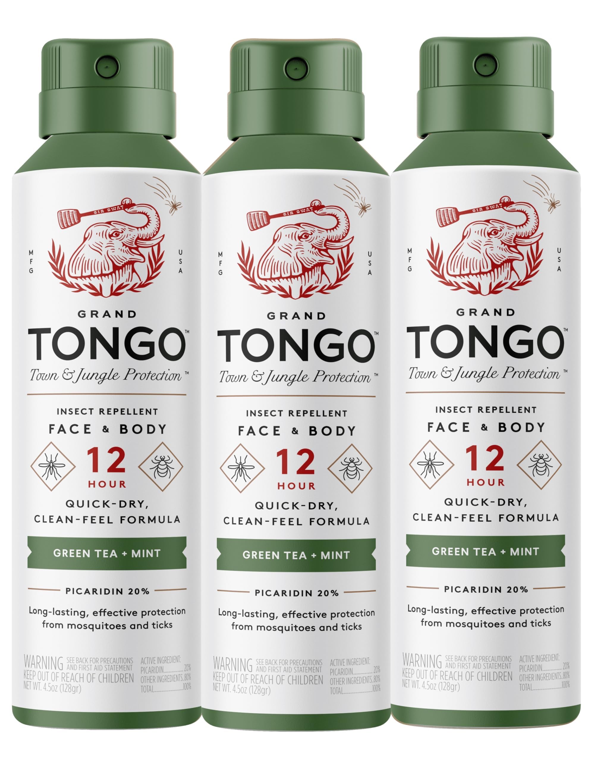 Grand Tongo frontal del envase mostrando diseño y beneficio de protección