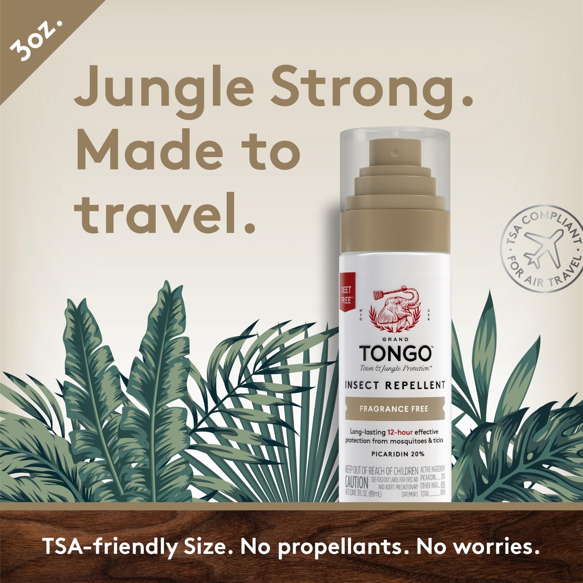 Grand Tongo spray en mano demostrando facilidad de uso y viaje