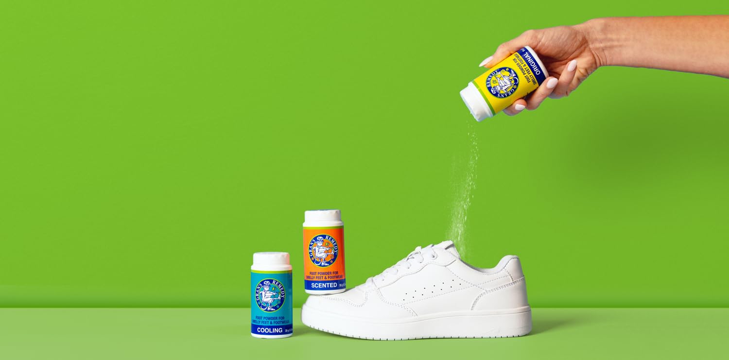 Gran's Remedy en par de zapatos frescos tras tratamiento prolongado