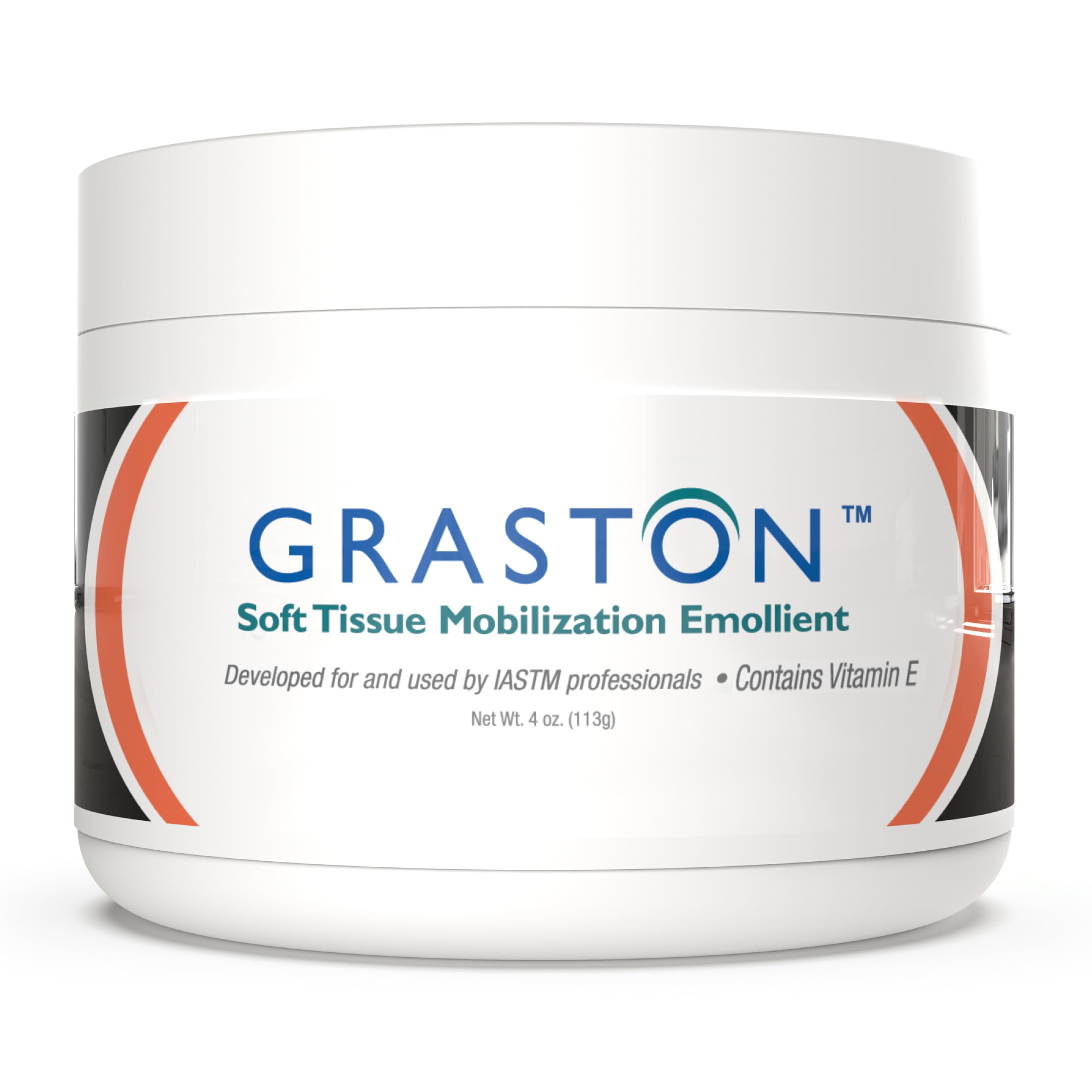 Graston frasco frontal de crema vitamina E mostrando tamaño y diseño profesional