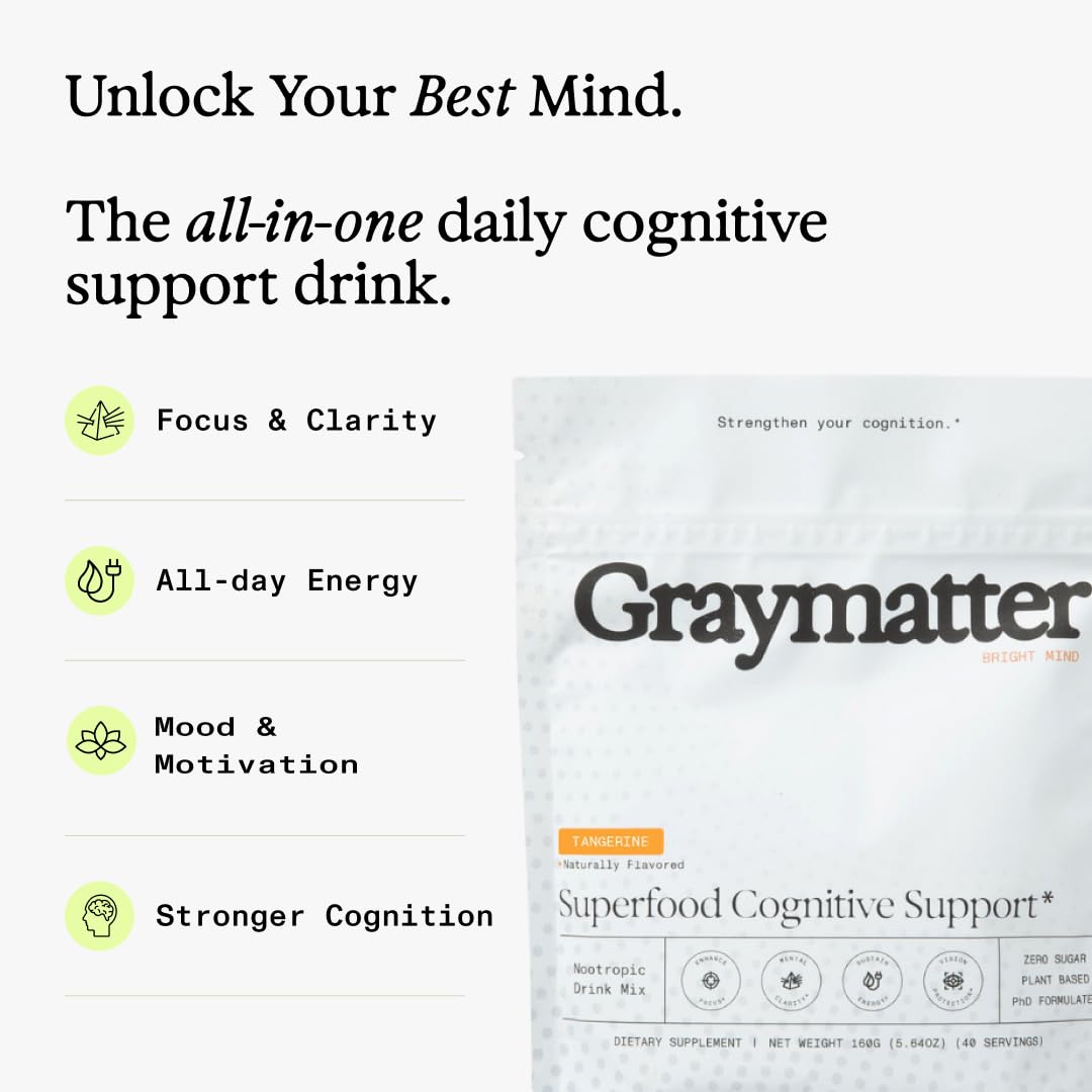 Graymatter polvo en primer plano mostrando textura fina y mezcla fácil