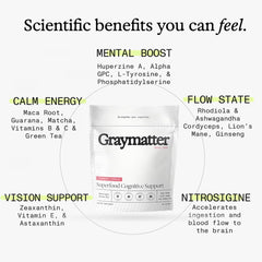 Graymatter vaso preparado sabor cacao, bebida reconfortante y sin azúcar