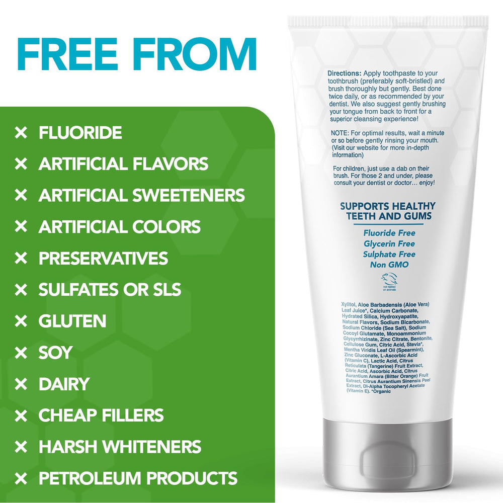 Great Oral Health primer plano del esmalte resaltando soporte remineralizante