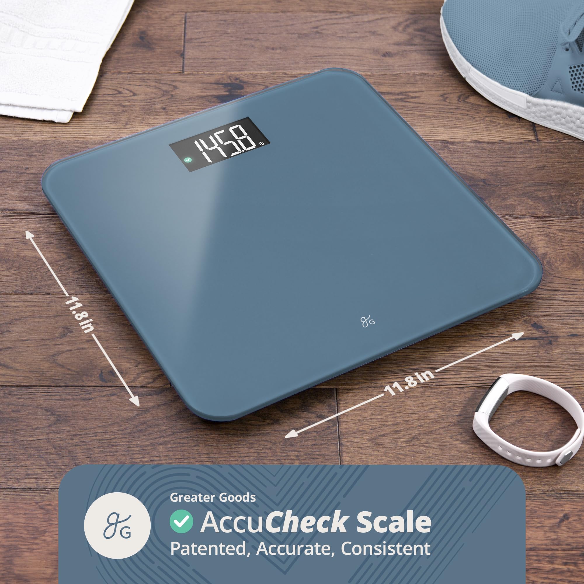 Greater Goods AccuCheck textura Stone Blue duradera y antideslizante para seguridad