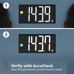 Greater Goods AccuCheck sobre suelo de baño moderno para integración decorativa