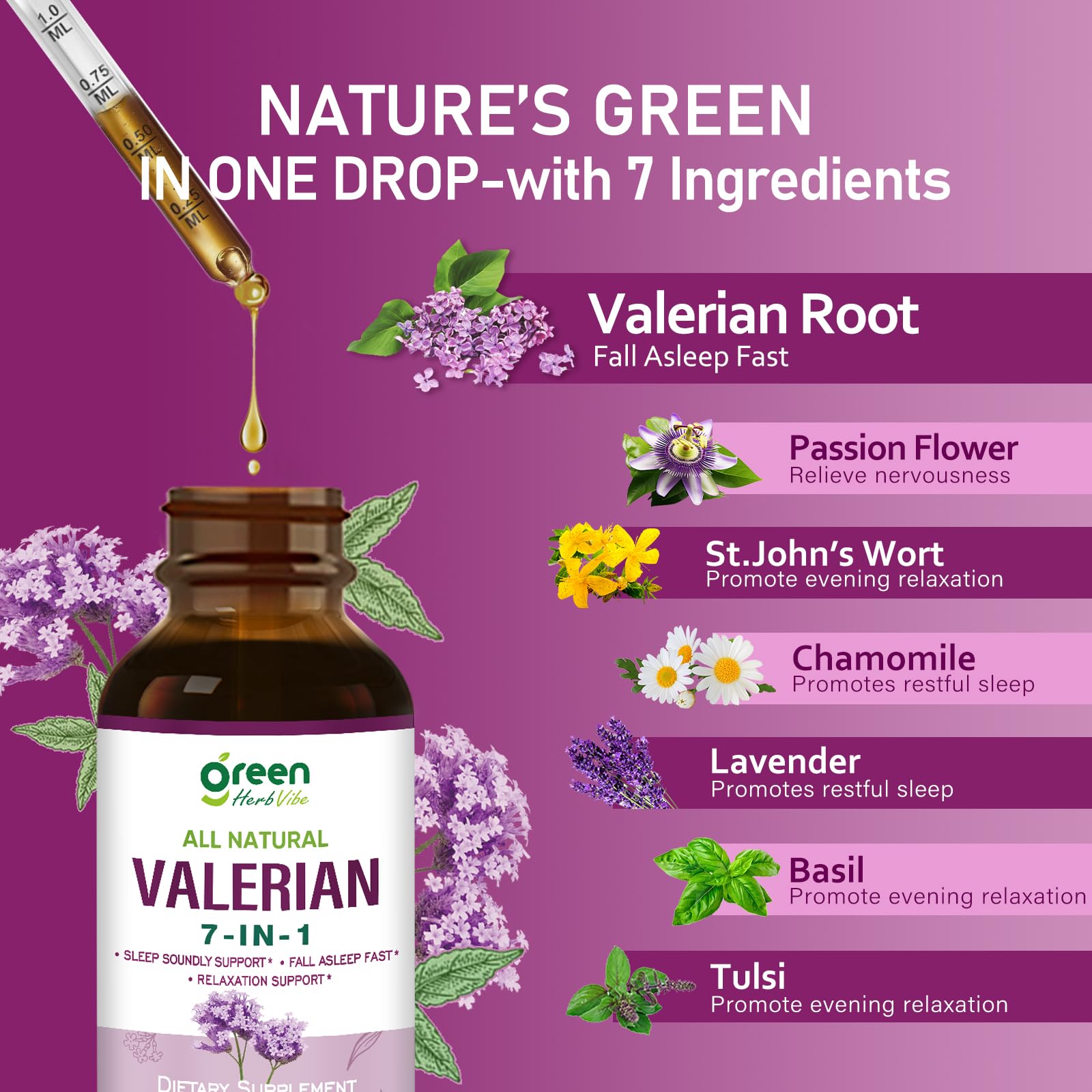 green Herb Vibe mezcla seca de hierbas que sugiere origen natural y pureza