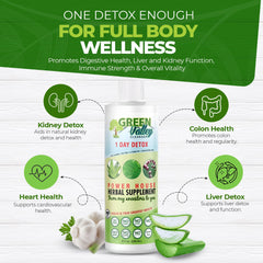 Green Valley Cleanser botella abierta con gotas, fácil aplicación y control