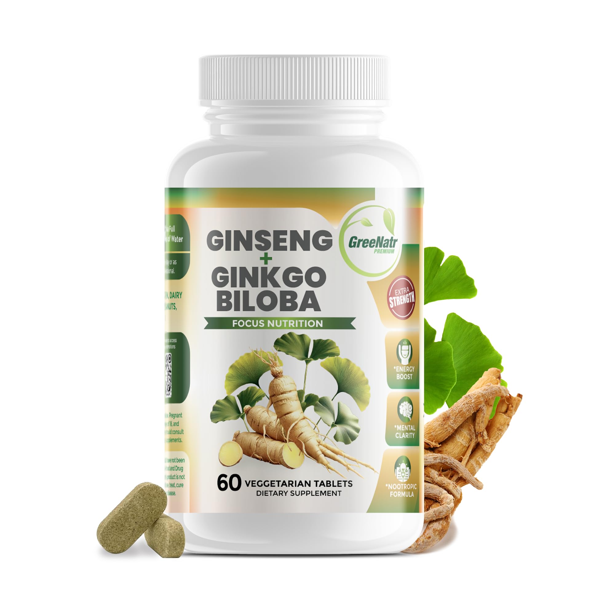 GreeNatr envase frontal mostrando la marca y beneficios clave