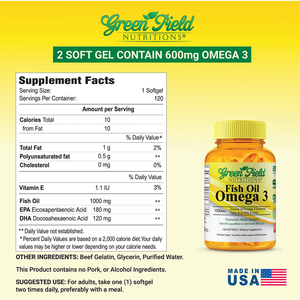 GREEN FIELD NUTRITIONS cápsulas en mano mostrando tamaño y facilidad de ingestión