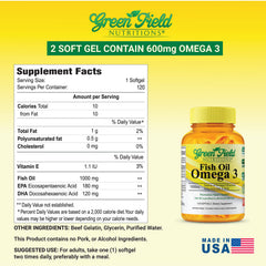 GREEN FIELD NUTRITIONS cápsulas en mano mostrando tamaño y facilidad de ingestión