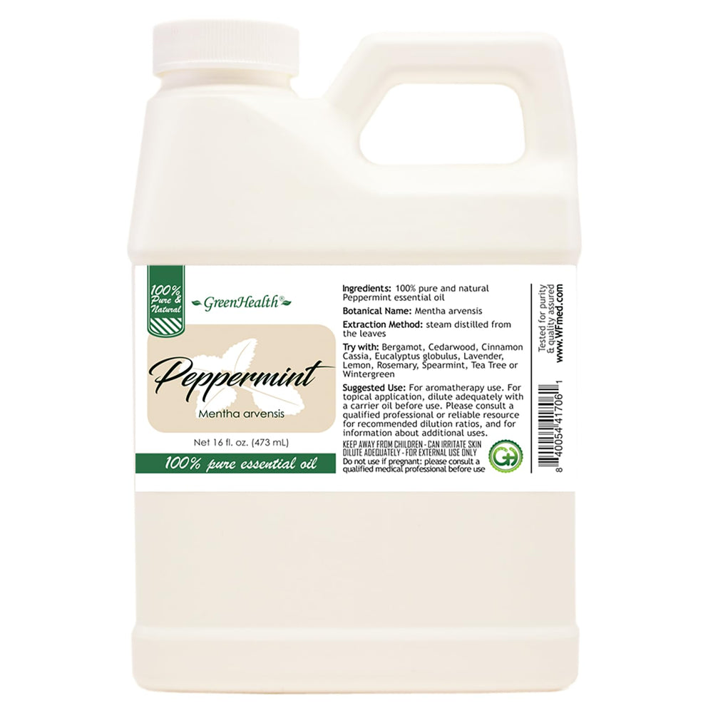 GreenHealth frontal de garrafa 16 fl oz mostrando etiqueta clara y tamaño