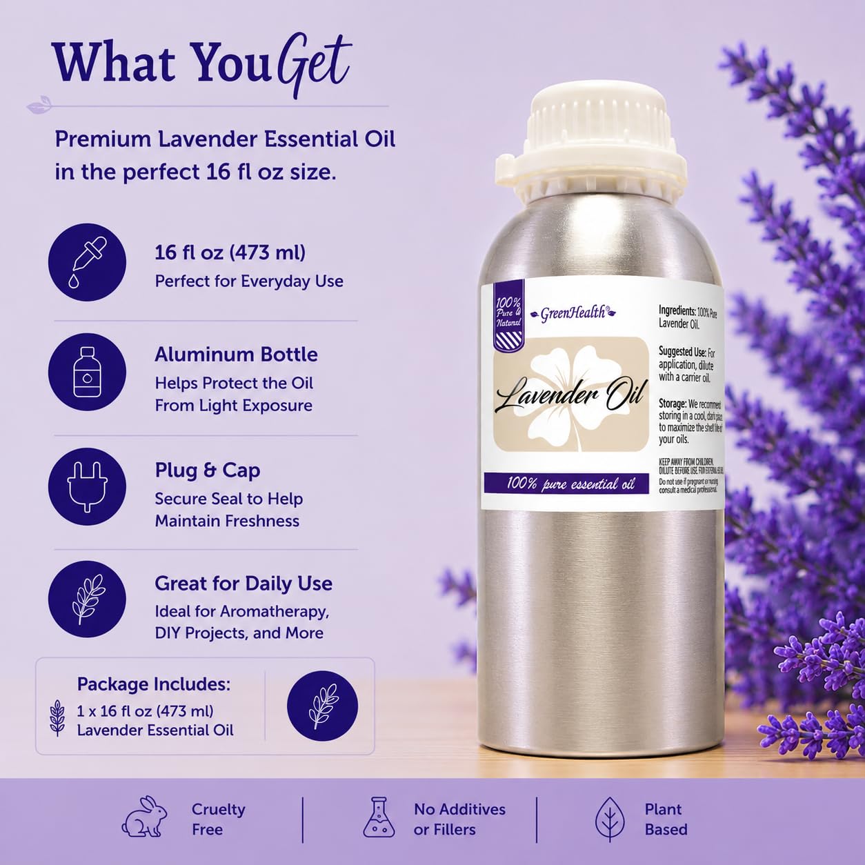 GreenHealth gota de aceite esencial resaltando pureza y textura