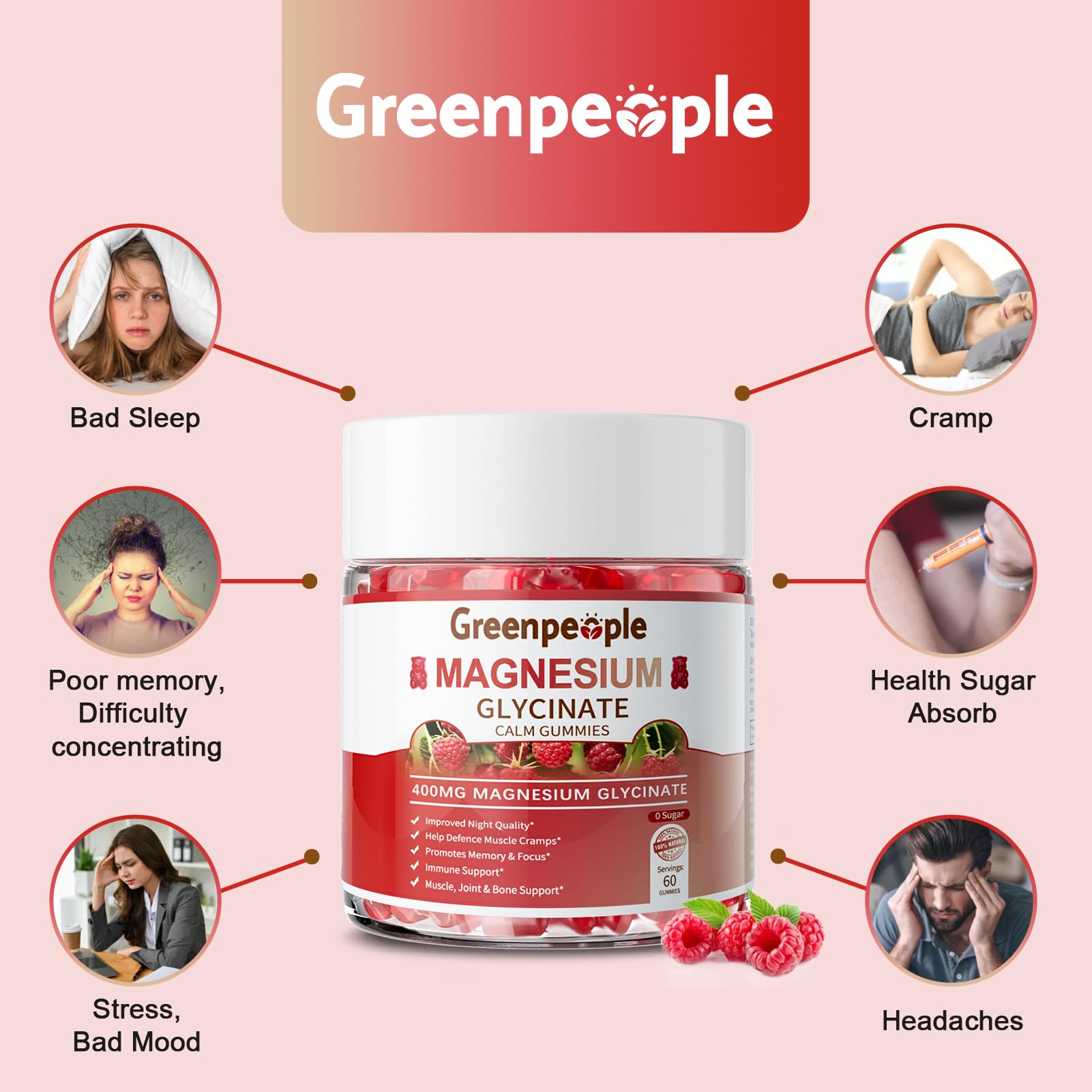 GREENPEOPLE gomitas en la mano mostrando facilidad de consumo y portabilidad