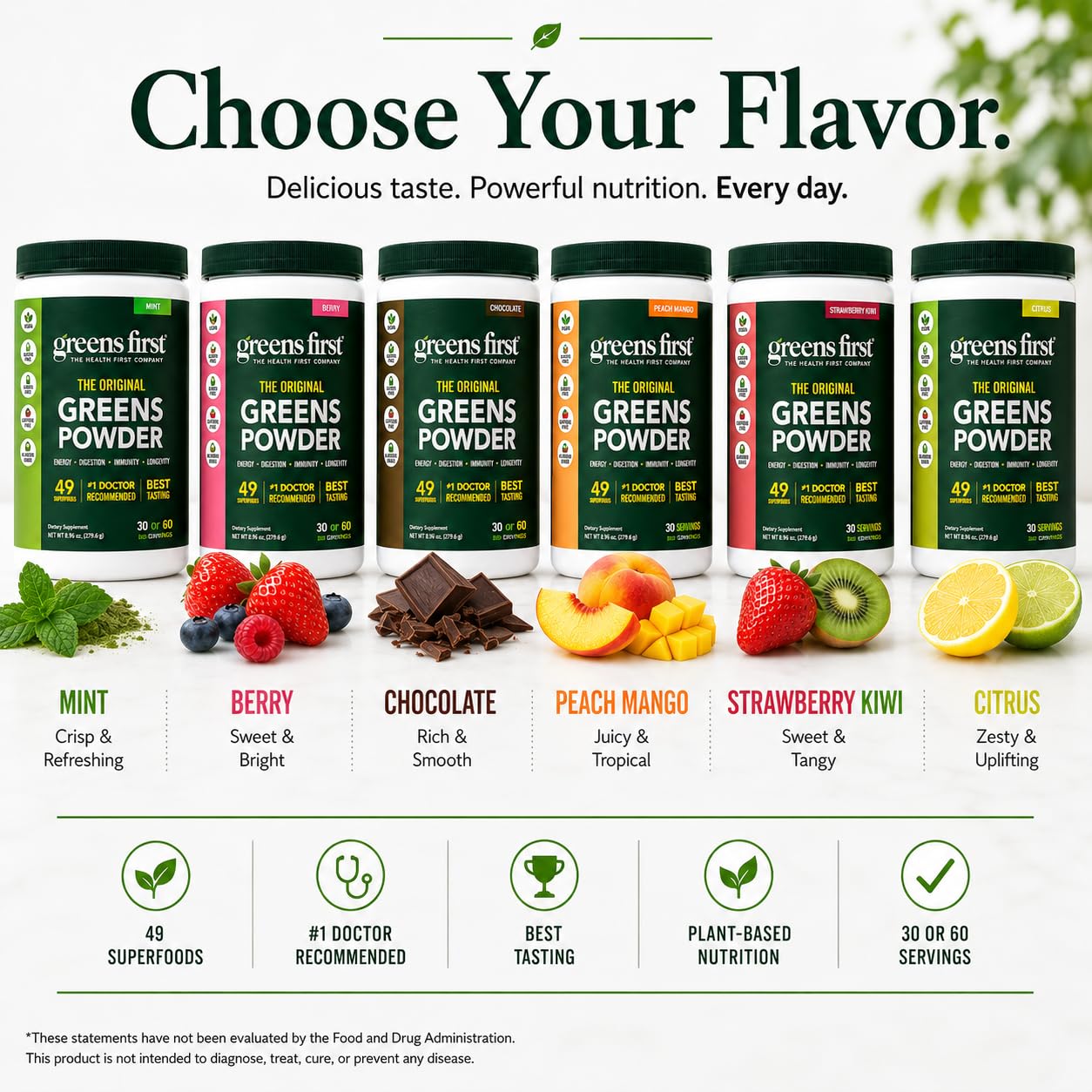 Greens First en licuadora preparando smoothie nutritivo y sabroso