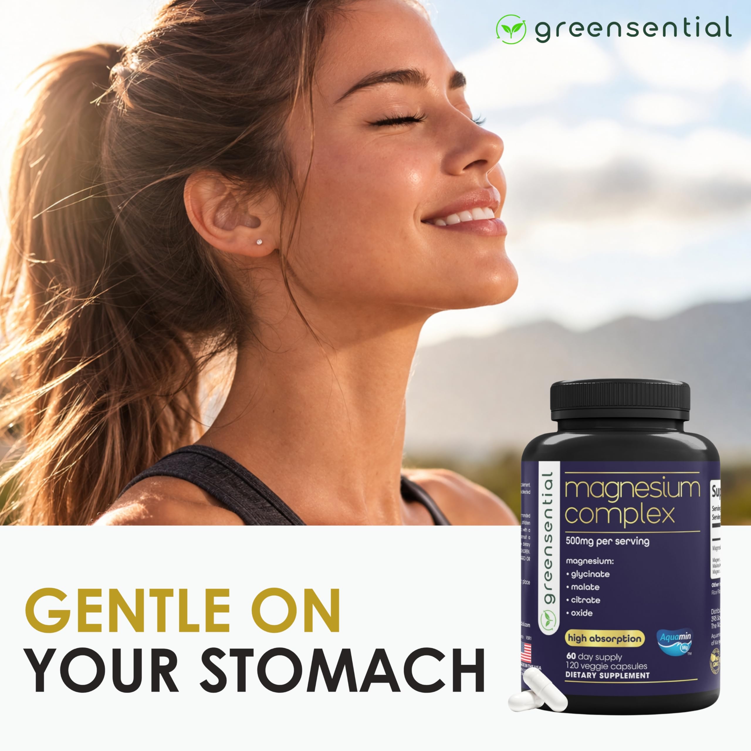Greensential etiqueta nutricional enfocada para verificar ingredientes y dosis
