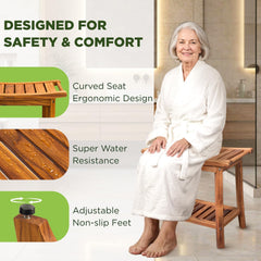 GREENTEAK estante inferior con productos organizado y accesible