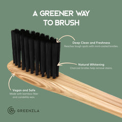 Greenzla estuche de viaje abierto protegiendo el cabezal del cepillo