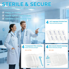 Greetmed contenido del kit desplegado para manejo completo de heridas