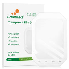 Greetmed frente del empaque mostrando 20 vendajes, protección sanitaria inmediata