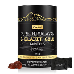 Grevol empaque frontal de gomitas mostrando la marca y sin azúcar