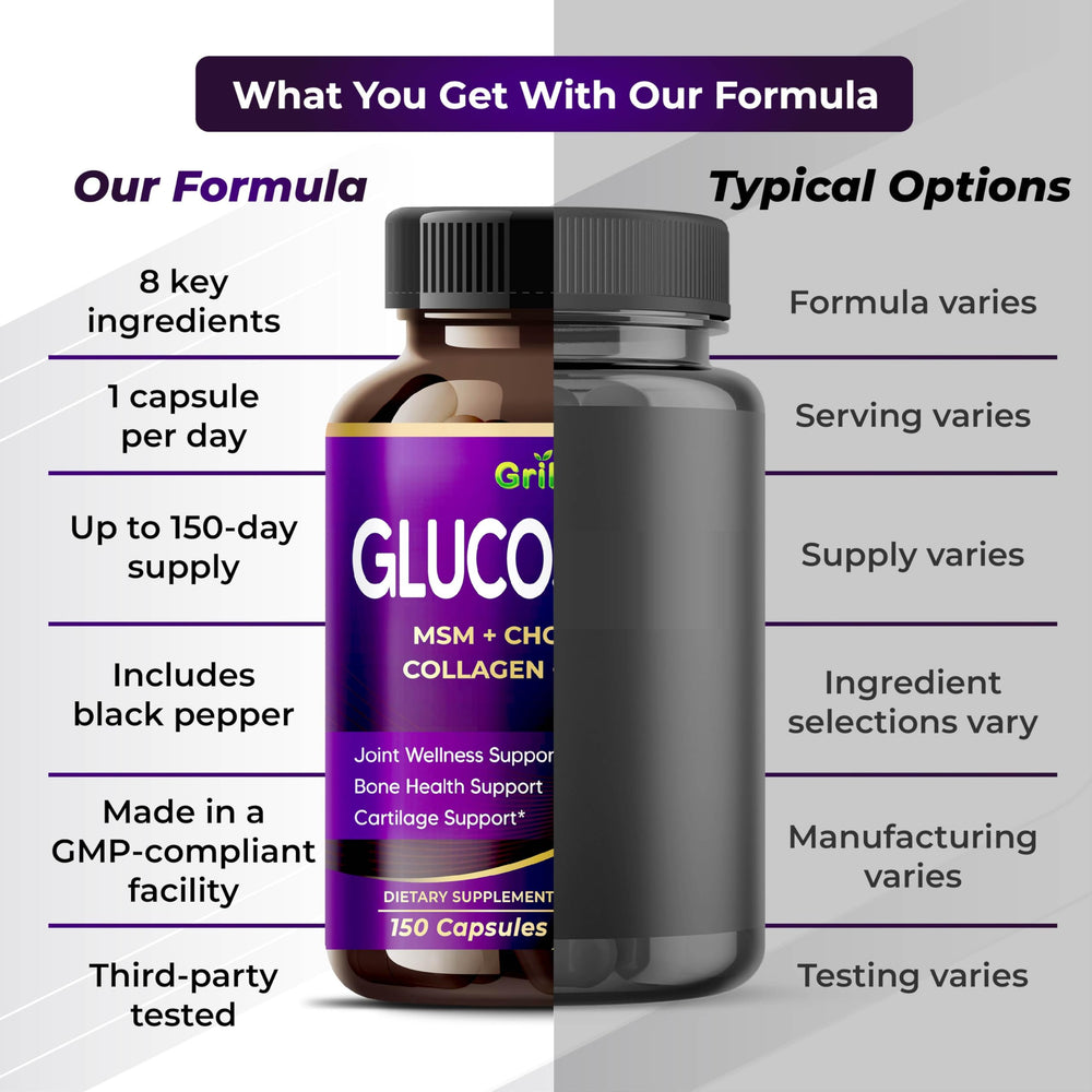 GriMed cápsula junto a cúrcuma y colágeno representando ingredientes naturales beneficiosos